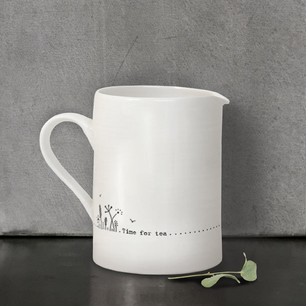 Time for tea- Small Porcelain Milk Jug